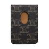 Celine Triomphe Classic Logo Print Canvas With Calfskin Trim Card Holder Men Accessories Brown 10N492EEN-04LI