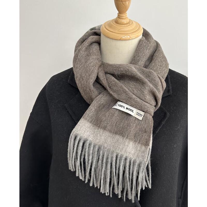 VICTORIA&VERA Wool Blend Tassel Scarf