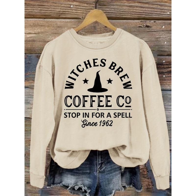 Halloween Print Winter and Autumn Women's Round Neck Casual Sweatshirt