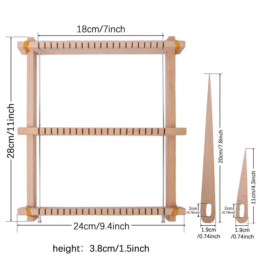 Dětská tkací sada Dřevěná tkací řemeslná sada pro dospělé Opakovaně použitelné nástroje na pletení příze Lehký ručně pletený stroj pro začátečníky