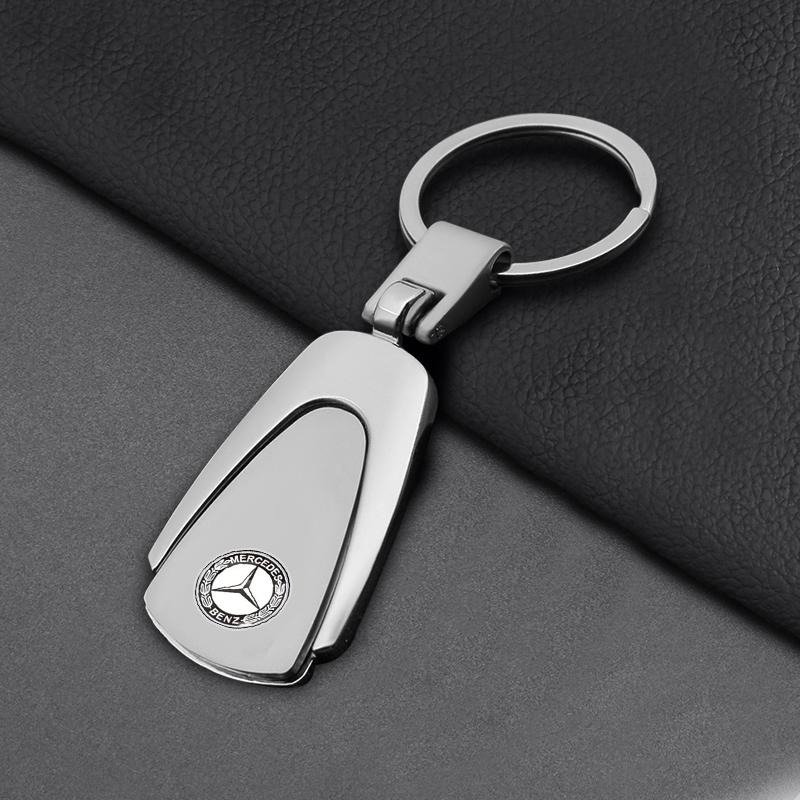Leather Key Chain Car Keyring Pendant Keychain Car Accessories For Mercedes Benz AMG W246 W212 W204 C117 X156 A B C E Ml Gl Cla Gla Glk Sl Slk Class