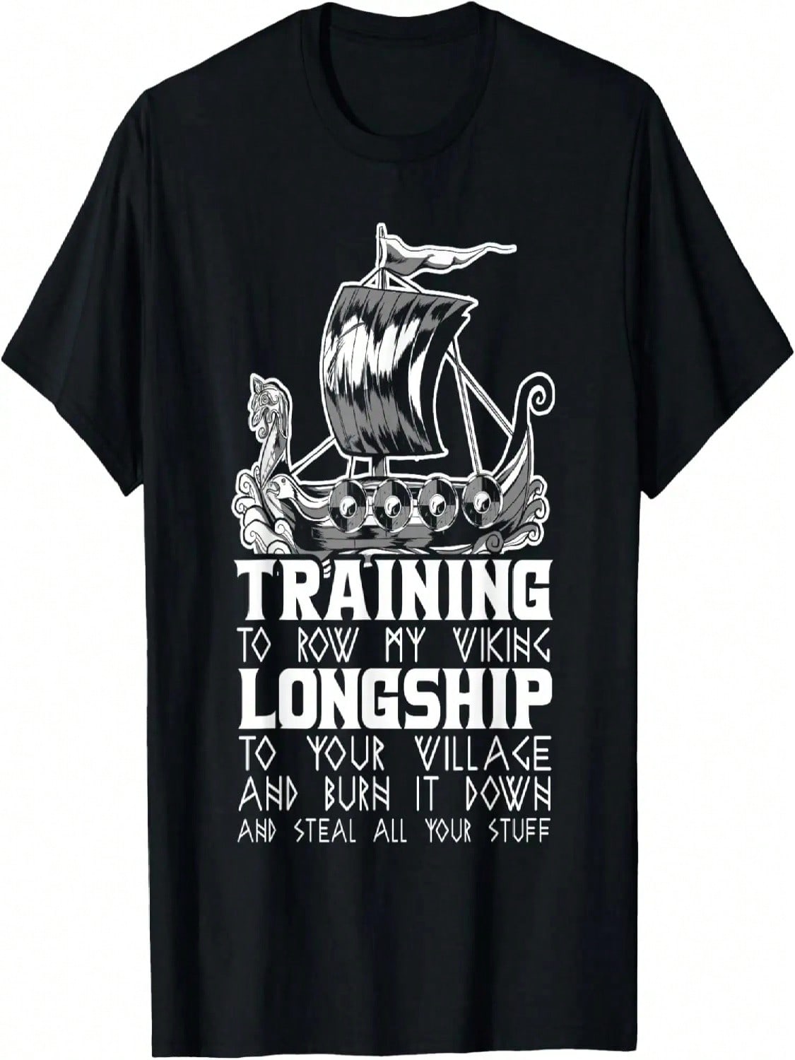 Training To Row My Viking Longship Germanic Viking T-Shirt S разноцветный