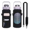 Neoprene Sport Water Bottle Cover Adjustable Shoulder Strap Tumbler Holder Bag  Tumbler