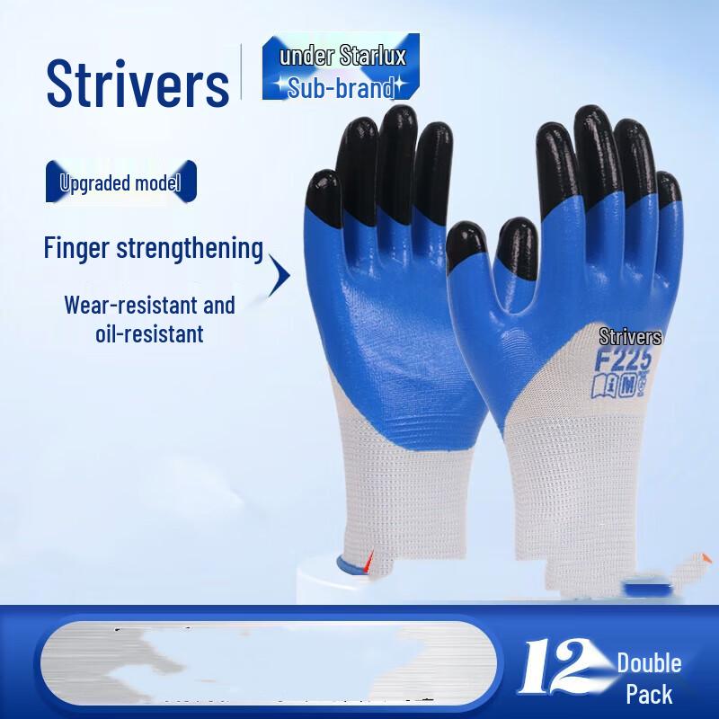 Miling Nitrile Coated Work Gloves M