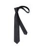 [HISDERN] Narrow Tie, Black, Men's, Plain, Slim, 5.5cm Wide, Silk, Washable, Suitable for Weddings, Funerals, and Other Formal Occasions, Brand G-01