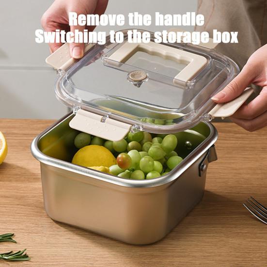 Stainless Steel Deep Fryer 5-in-1 Fryer Steamer Baker Strainer Portable Outdoor Cooking Pot with Basket