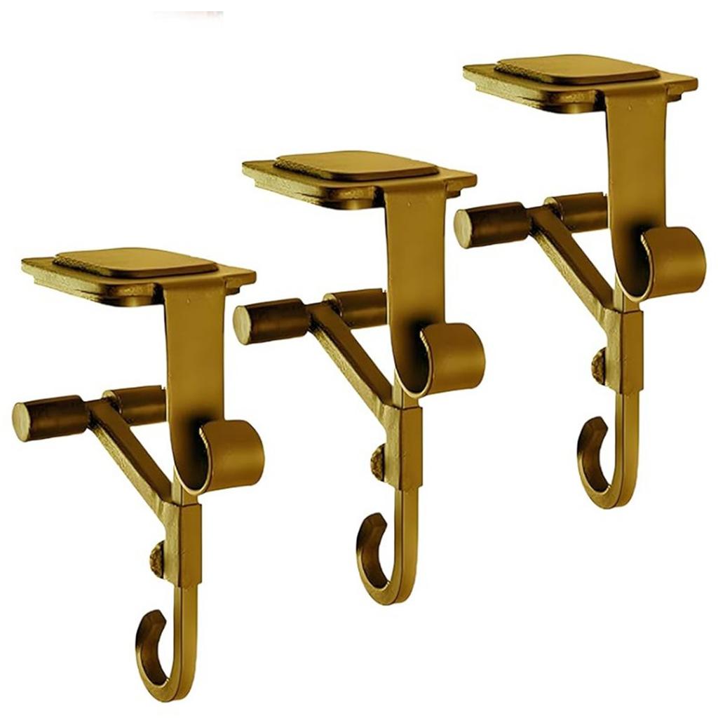 Fireplace Stocking Hanger Wear Resist Adjustable Wreath Hooks Multi-Purpose Double Mantel Hangers for Home Decoration