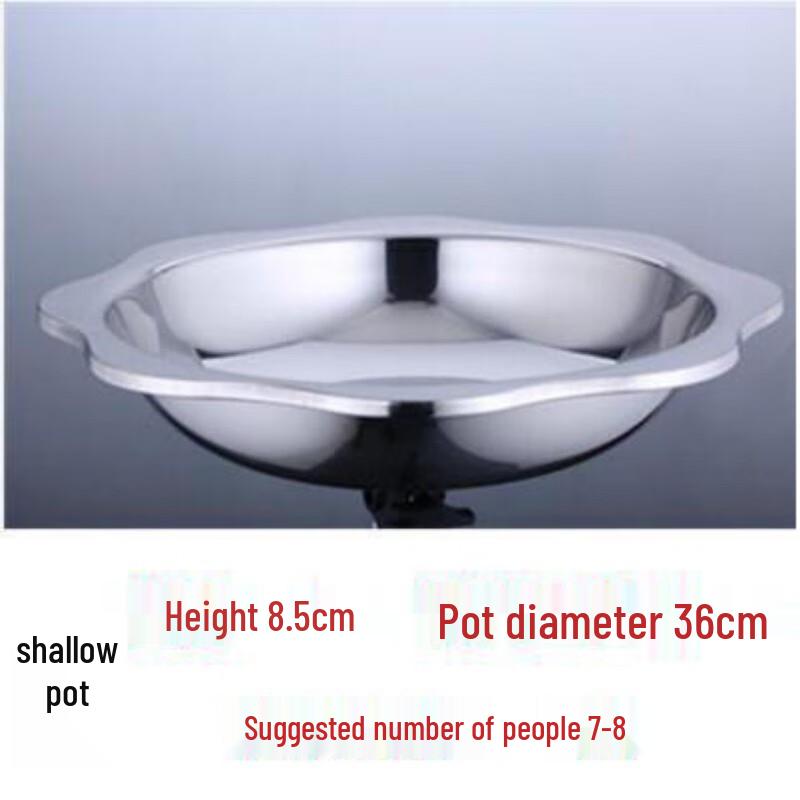 Daren 36cm Stainless Steel Octagonal Flat Bottom Pot