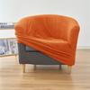 Polar Fleece Club Sofa Cover Stretch Tub Chair Slipcover Solid Color Single Couch Covers for Study Bar Counter Living Room Home