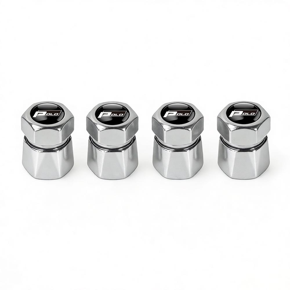 For Volkswagen b44Pcs Aluminum Car Tire Valve Caps Diamond Tyre Valve Airtight Cover Waterproof Dust For VW Jetta Golf EOS GTI Auto Accessories