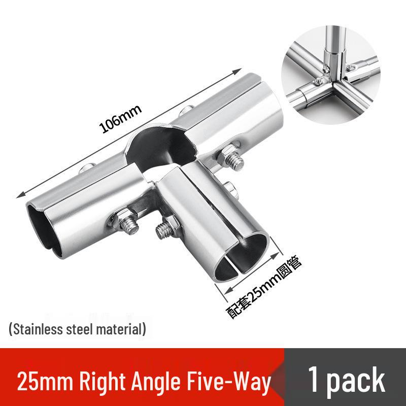 25 Snap-On Stainless Steel Pipe Connectors for Greenhouse Clamps