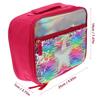 Garneck Portable Lunch Bag, Thermal Insulated Lunch Tote Bag, Sequined Lunch Storage Pouch, 25x19x7cm, Lightweight, Multifunctional, Lunch Bag