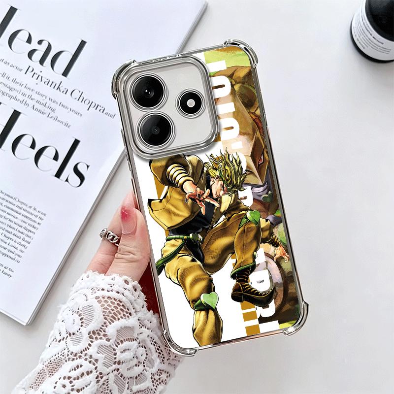 JoJo Adventure Anime Desgin Soft Phone Case For Xiaomi Redmi Note 14 15 Pro Plus 13 12 11S 11T 5G 10 9S 9 Plating Anti-Fall Fund