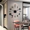 New Frameless Wall Clock Wall Mechanism Wall Decoration Digital Wall Clock DIY Home Silent Clock Living Room Office