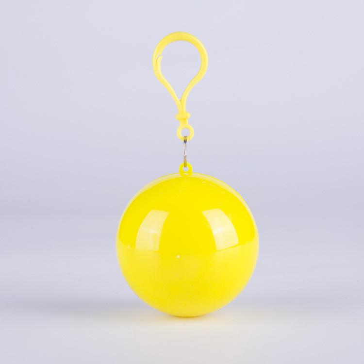 Compact Keychain Rain Poncho Ball Disposable Waterproof Cloak for Adults Mini Hook Design