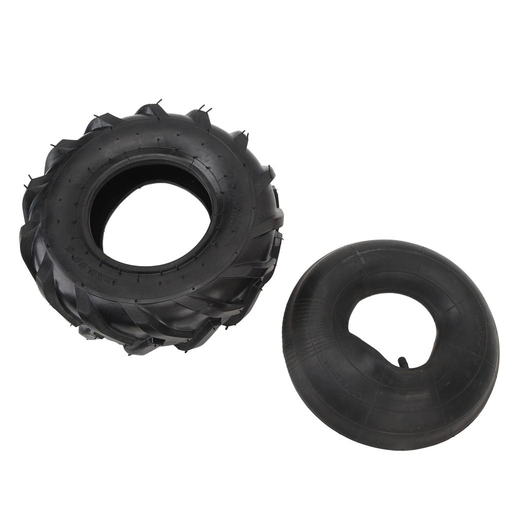 13x5.00‑6 Outer Tire Inner Tube Thickened Rubber Shock Absorb Strong Grip Pattern Replacement Wheel for Garden ATV UTV