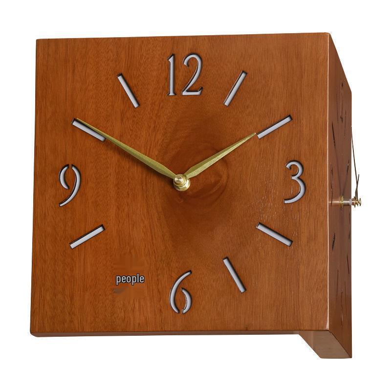 Modern Nordic Dual-Faced Silent Wall Clock for Living Room Decor