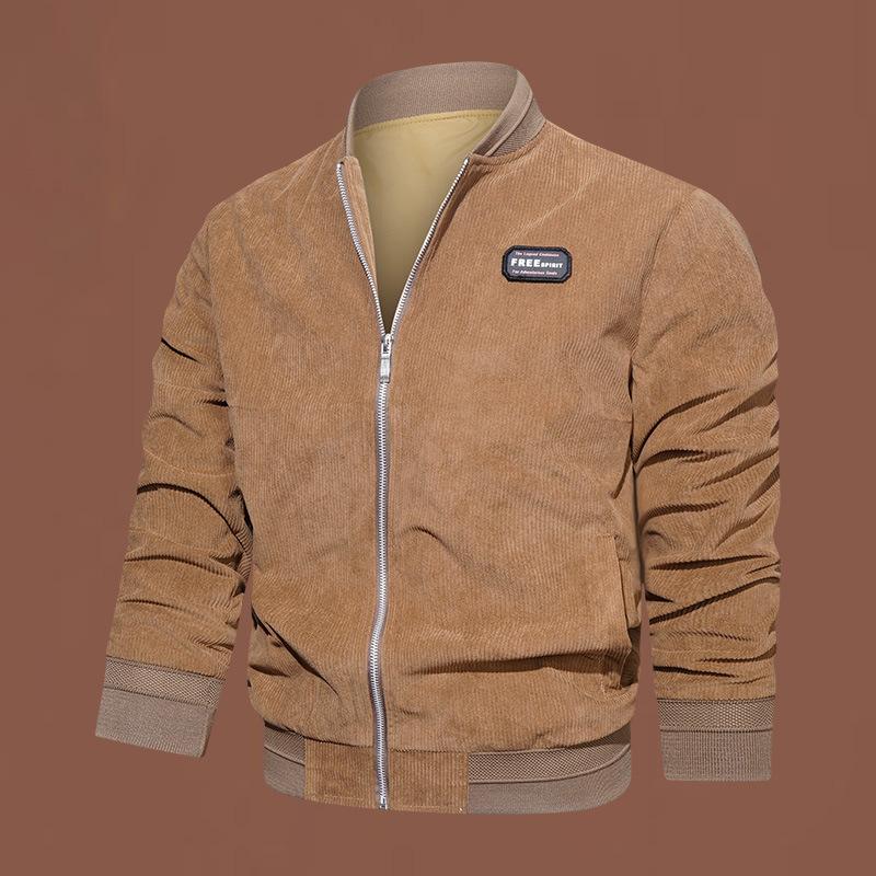 Corduroy Jacket Men's New Retro Baseball Collar Spring and Autumn Coat Youth Business Casual Men's Wear