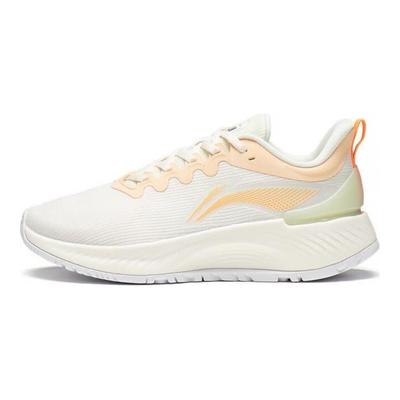 Li Ning Element Duurzame Ademende Lage Sneakers Dames sneaker Beige Zand Oranje ARHT006-7