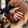 Spider Decoration Hairpin Halloween Hair Clip for Women, Girls, Realistic Severed Hand with Black Rose And Spider, Horror Accessory Party Bow