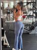 European Women's High Waist Flare Yoga Pants - Fitness & Casual Wear