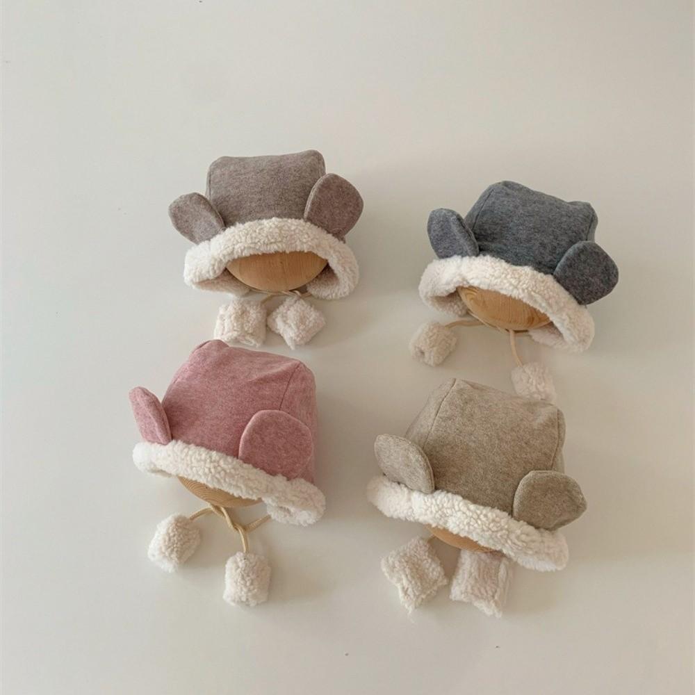 Winter Bärenohren Mütze Fleece Ohrenschutz Mütze Kawaii Baby Beanie Mütze Kleinkind