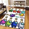 Among Us Custom Name Carpet Rug for Living Room Bedroom Home Sofa Decoration,Kids play Non-slip Floor Mat