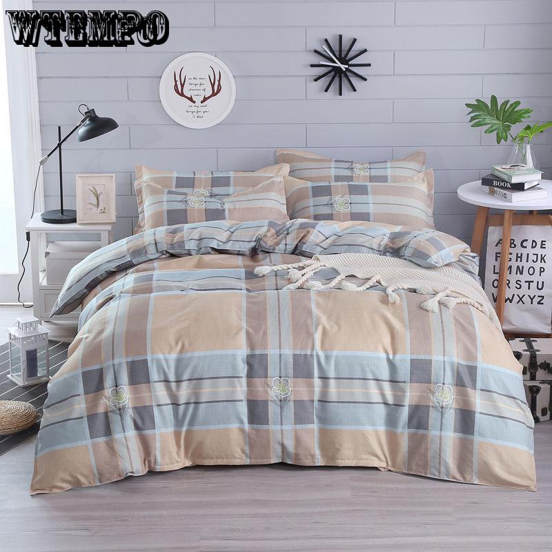 Super Soft Cotton Duvet Cover Set 4Pcs Bedding Sets Queen King Size Bedclothes