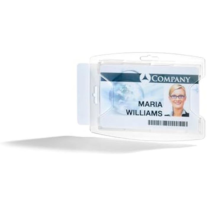 Porte-badge - DURABLE - ReXycle® 895219 - Lot de 10 - Polypropylène recyclé - Transparent