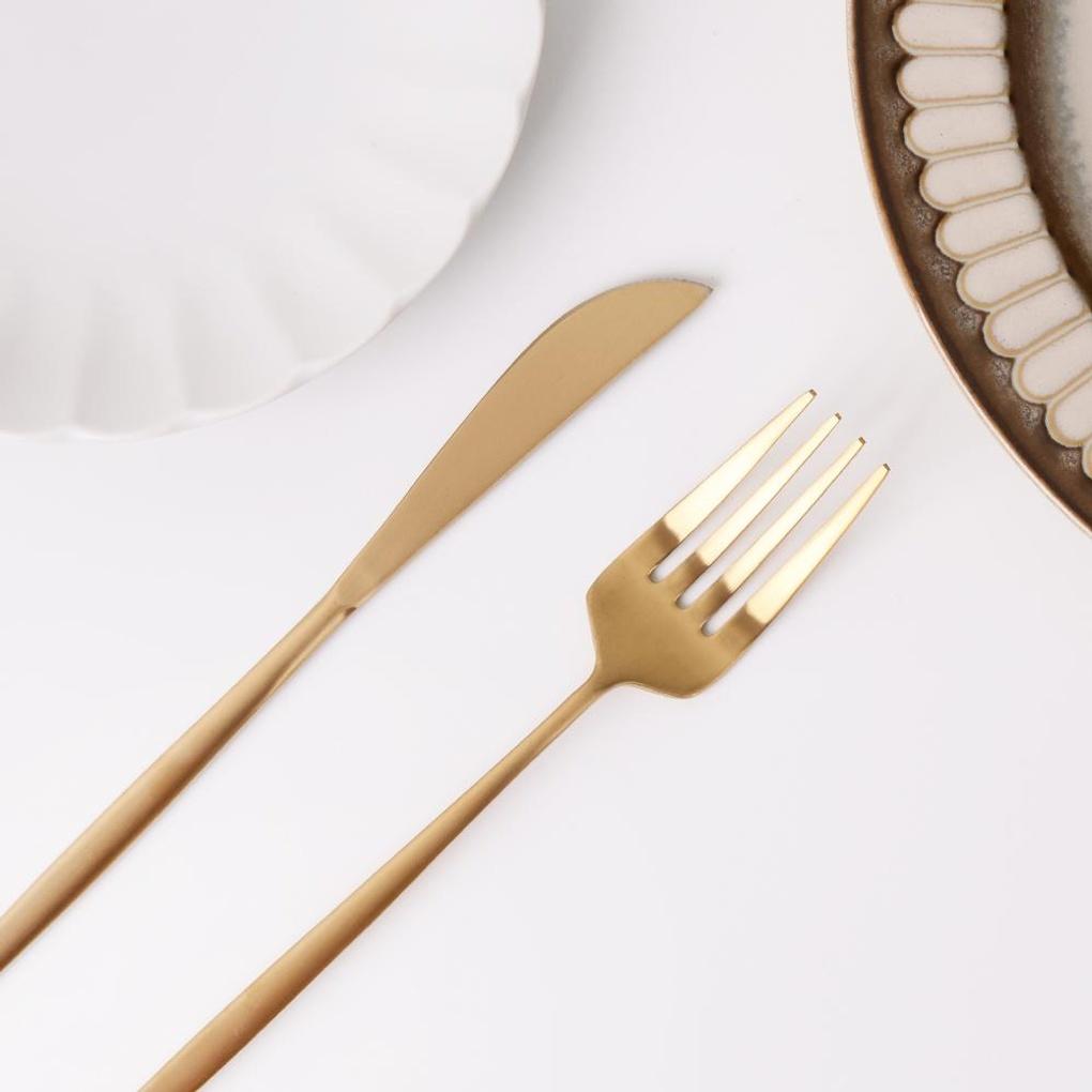 

Avella Premium Glossy and Matte Dinnerware Gold Knife