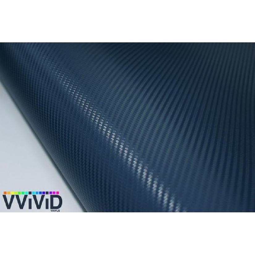 XPO Dry Carbon Fiber Navy Blue 1ft x 5ft Vinyl Wrap Roll with Air Release T