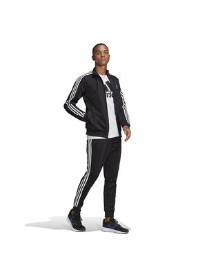 Jersey Top and Bottom Set Basic 3 Stripes Tricot Tracksuit ECS77 O Men's Top Black/White Bottom Black/White (GK9651)