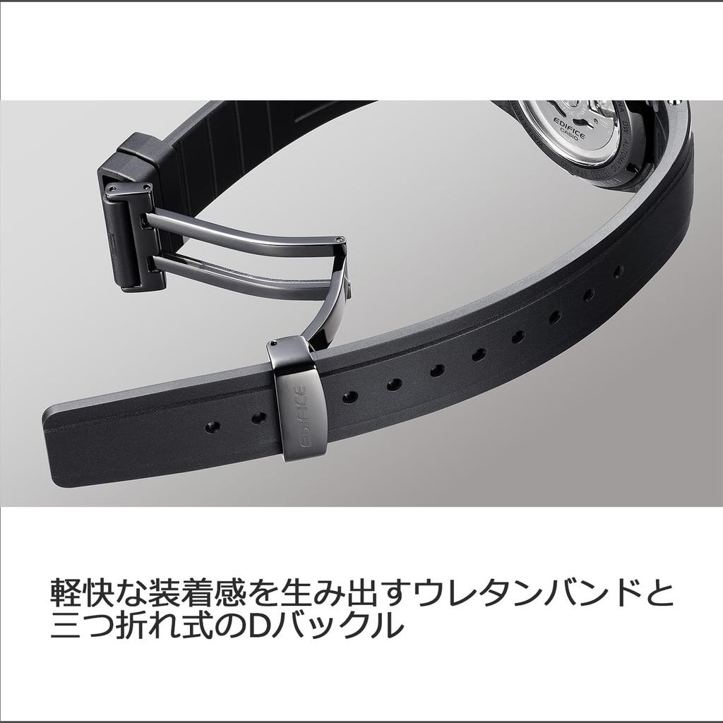 [Casio] Edifice Men's Mechanical Automatic Watch Anti-Magnetic with Sapphire Crystal EFK-100XPB-1AJF, Black, Japan Model