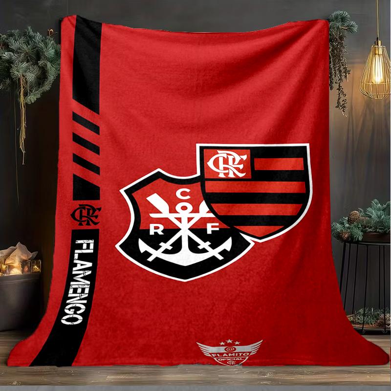 1PC Fla-mengo Club Crest Printed Soft Flannel Blanket Throw for Adult Bedroom Living Room Sofa Camping Travel Fan gifts Christmas Gifts