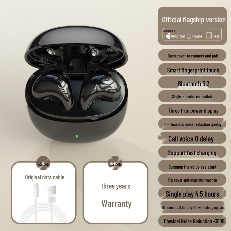 2025 Bluetooth Wireless Noise-Cancelling In-Ear Earphones: High Sound Quality, Extended Battery Life, Ideal for Sports, Running, Gaming, and Music.