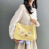 Nylon Yellow Crossbody Bag Embroidery Students Messenger Pouch Ugly and Cute Shoulder Bag  Women