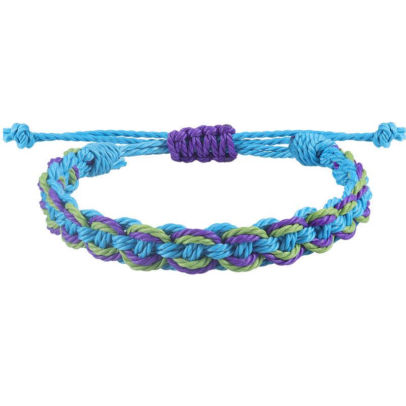 

Красочный водонепроницаемый вощеный шнур браслет дружбы