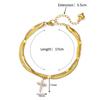 Cross Stainless Steel Cross Anklet Golden Zircon Cross Anklets Double Layered Ankle Chains  Woman