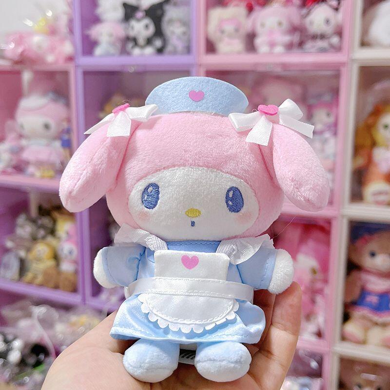 Sanrio Hello Kitty Cogimyun My Melody Kuromi From Japan Nurse Plush Toys Cute Bag Pendant Decoration Keychain Ornament Gift