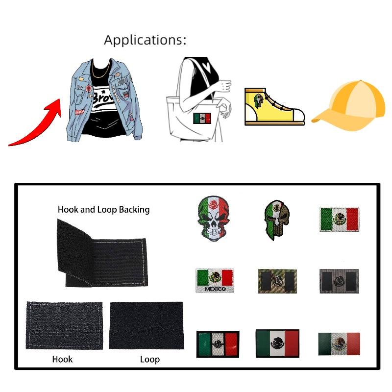 Aotddor Mexican Flag Arm Patch For Outdoor Sports V90415