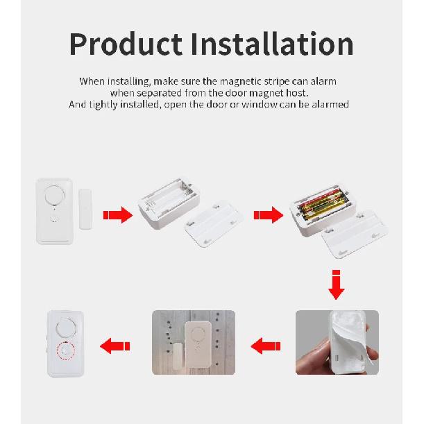 Refrigerator Alarm Door Window Burglar Sensor Alarm Door Open Detectors Freezers Close Reminder Security Protection