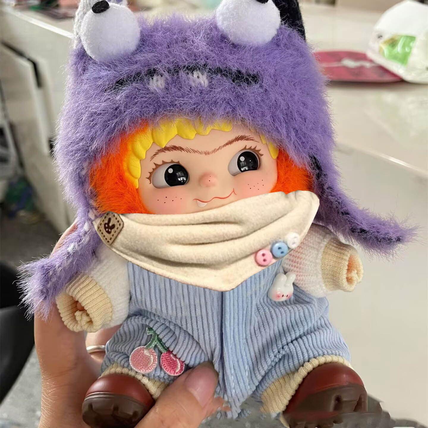 

Подходит для 20 см вакуку хип-вечеринка нагрудник одежда хлопковая кукла слепая коробка плюшевая кукла одежда