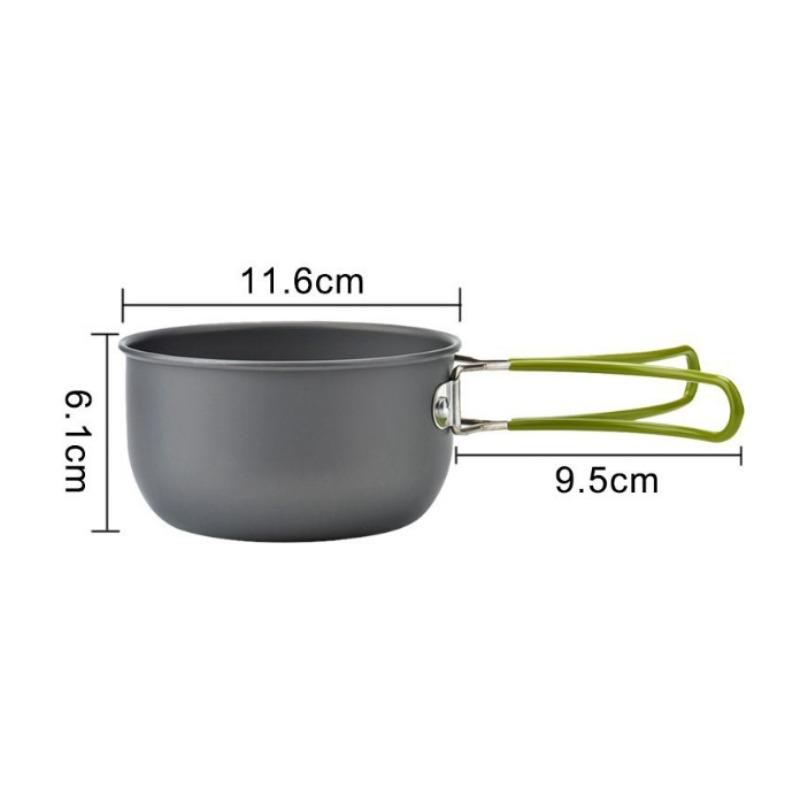 Outdoor Portable Camping Set Pot 101 Set Pot Picnic Cookware 1-2 Person Portable Set Pot