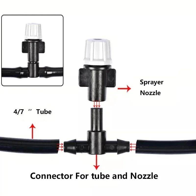 Agricultural Sprayer System New Irrigation 10Meters 10 Sprinklers Nozzles Water Sprayer Misting Fog Cooling Nozzle System Garden