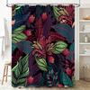Vibrant Tropical Plant Shower Curtain Perfect for Bathroom Decor Customizable Size Available