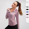 Women's Long-Sleeve Quick-Dry Sports Tights & Stand Collar Sweater for Autumn/Winter Fitness & Yoga