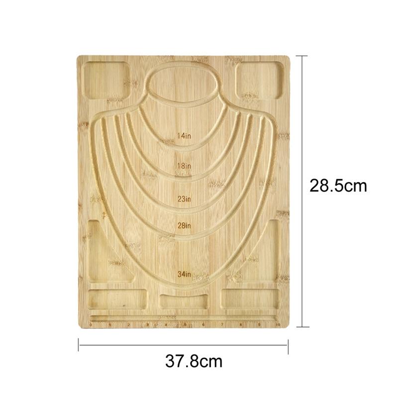 Solid Wood Beaded Tray Jewelry Display Tray Necklace Tool Bracelet Tray Jewelry Storage Tray Woven DIY Beaded Play Display Tray