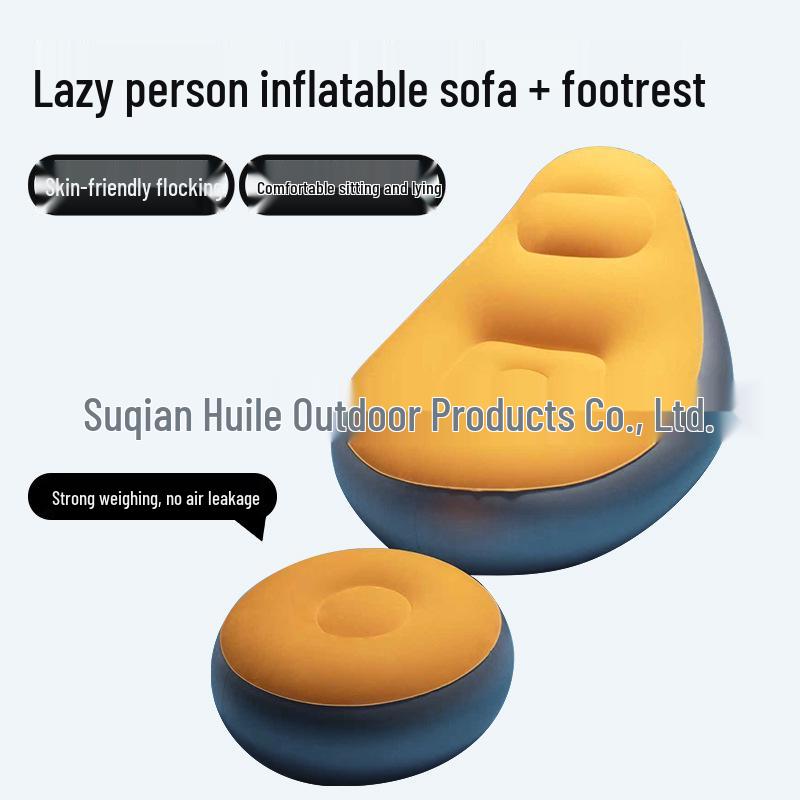 Inflatable Sofa with Footrest – Versatile Outdoor and Indoor Folding Chair for Leisure and Camping