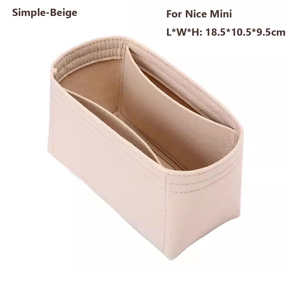 Felt Handbag Insert Bag Storage Organization Purse Liner Bag Support Portable Internal Bag for LV Nice Nano/Mini/BB/Vanity