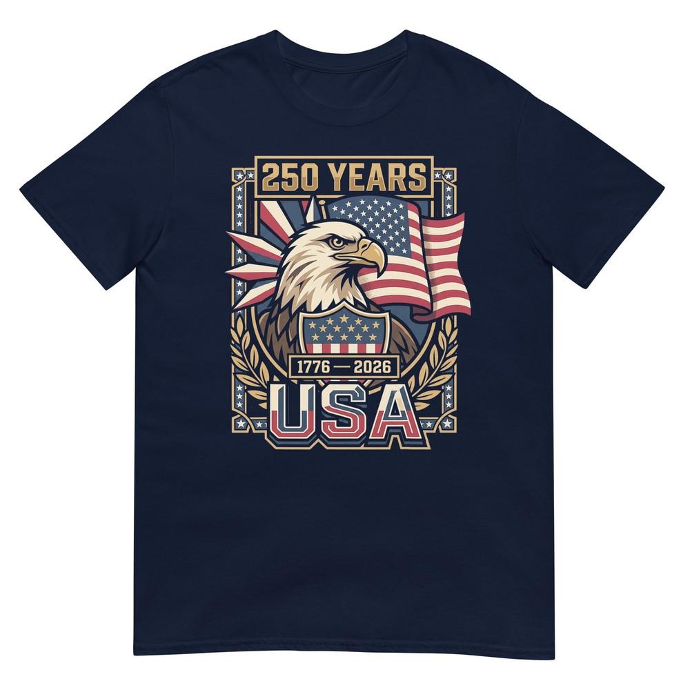 Usa Independence 250th Anniversary 1776 2026 Patriotic Eagle TShirt S